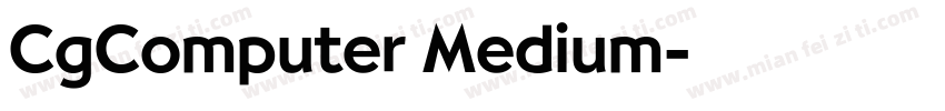 CgComputer Medium字体转换